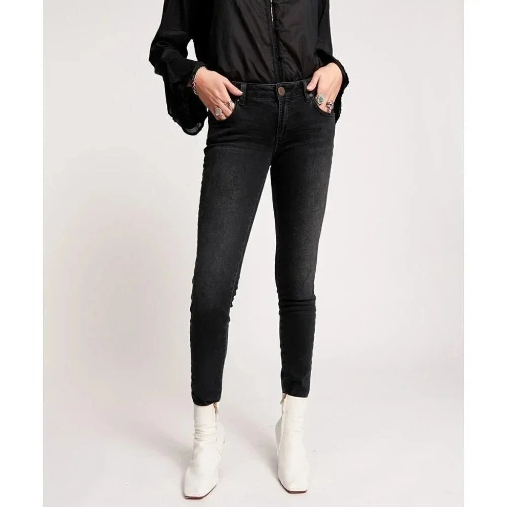 One Teaspoon Freebirds II  Dark Wash High Waist Skinny Jeans
